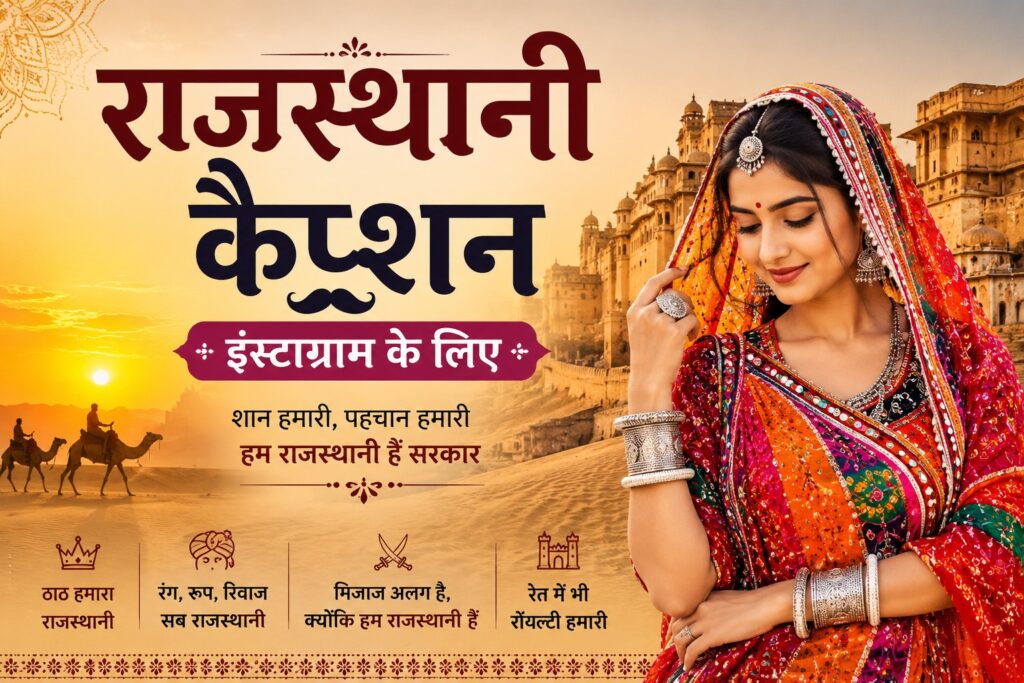 380+ Unique Rajasthani Captions for Instagram In Hindi: Outfits, Food and Travel 2026
