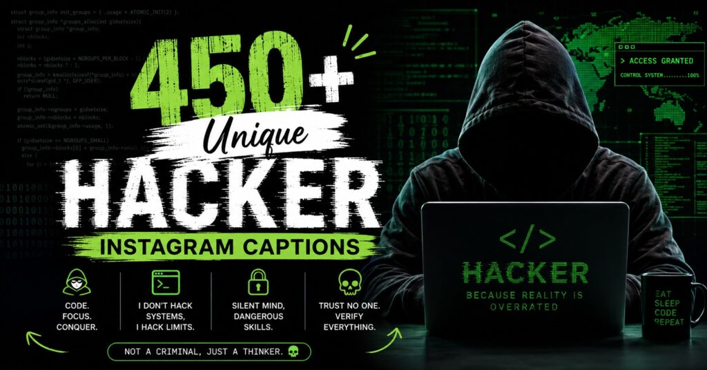 450+ Unique Hacker Instagram Captions: Boost Your Bold Vibe
