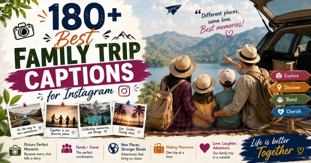 180+ Best Family Trip Captions for Instagram, TikTok & Facebook