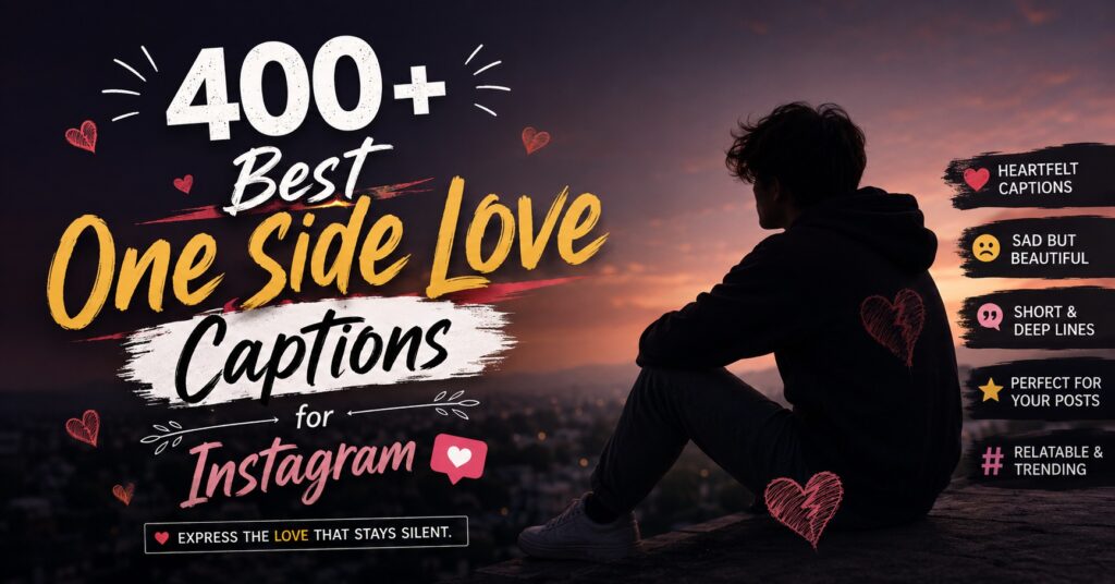 400+ Best One Side Love Captions for Instagram That Hurt Beautifully
