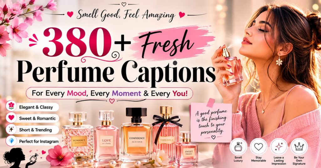 380+ Unique Perfume Captions for Instagram That Smell Like Confidence
