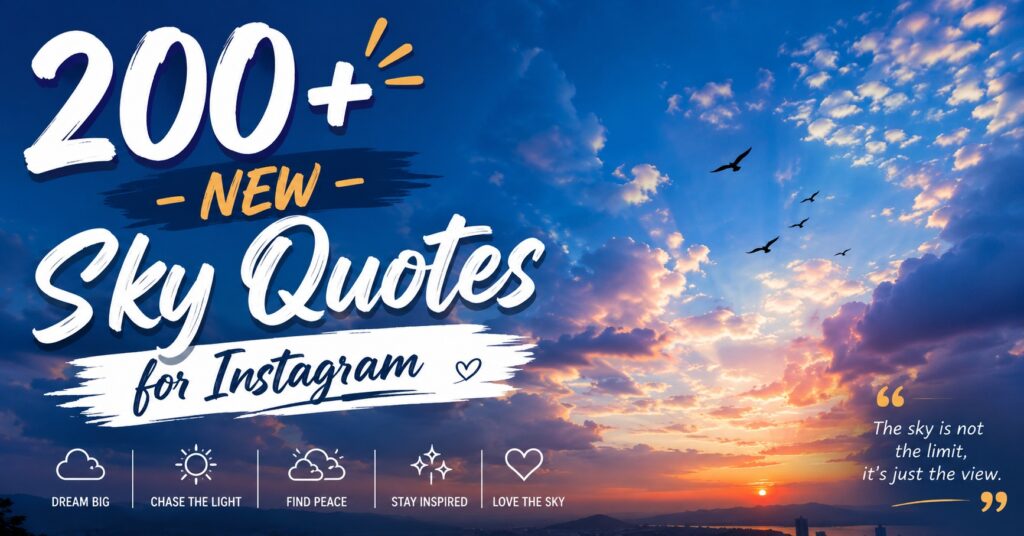 200+ New Sky Quotes for Instagram That Will Elevate Your Photos