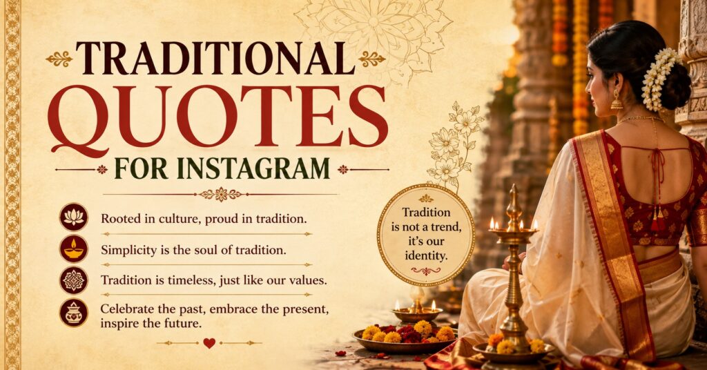 250+ New Traditional Quotes for Instagram to Slay Every Look